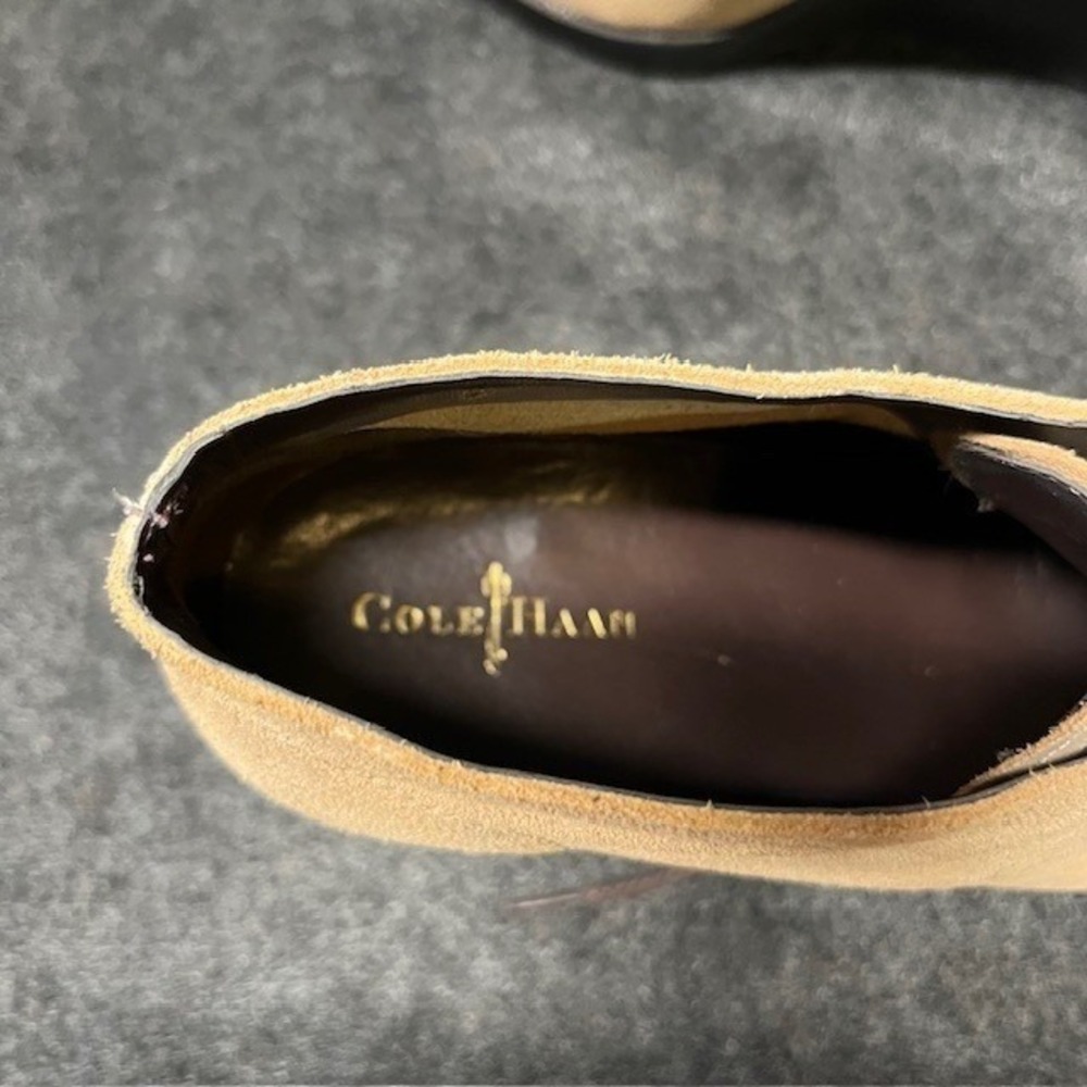 Cole Haan Suede Leather Wedge Ankle Booties Desert Boot Women Size 5B - Picture 5 of 6
